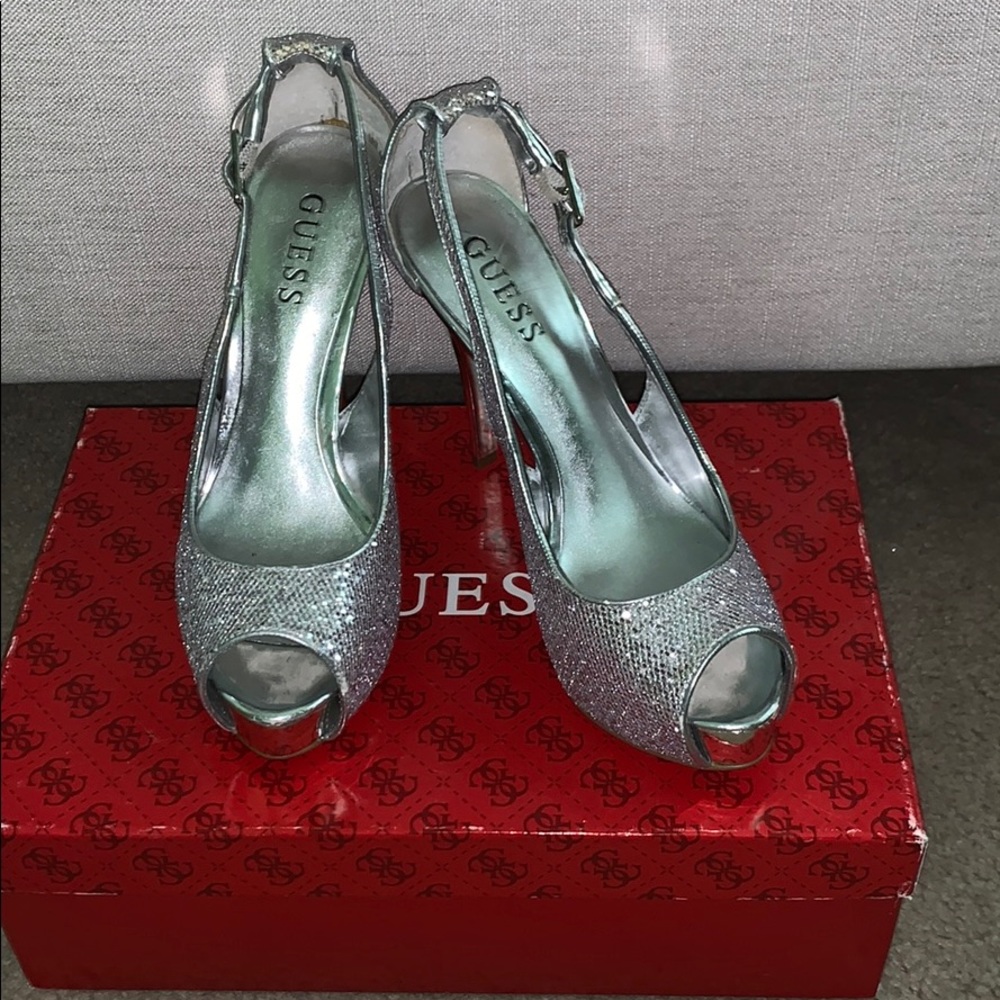 Guess Silver Heels